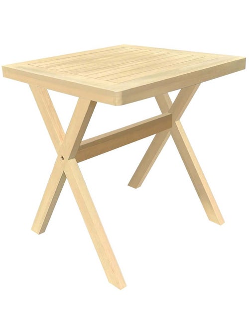Table de jardin carrée en bois 2 places XENIA - Kiabi