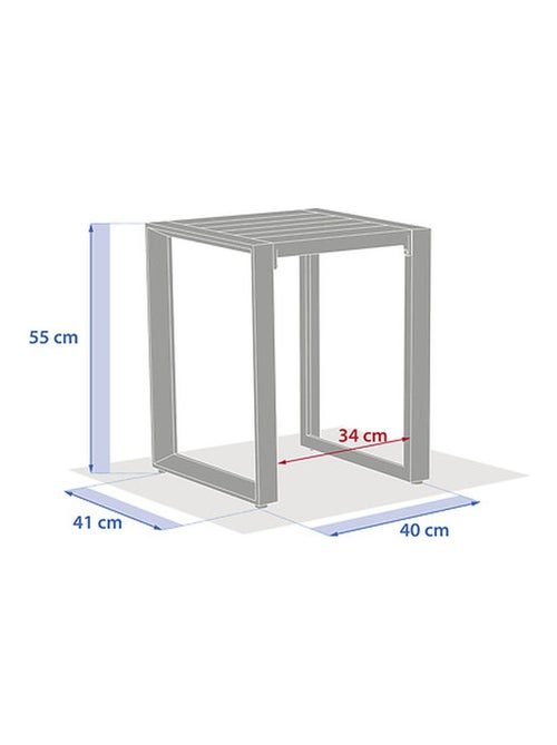 Table de jardin d'appoint carrée en aluminium EVASION - Kiabi Table de jardin d'appoint carrée en aluminium EVASION - Kiabi
