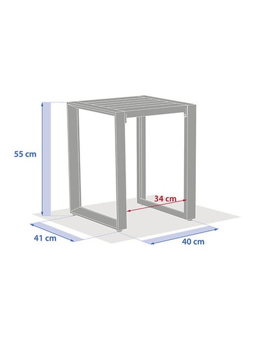 Table de jardin d'appoint carrée en aluminium EVASION - Kiabi Table de jardin d'appoint carrée en aluminium EVASION - Kiabi