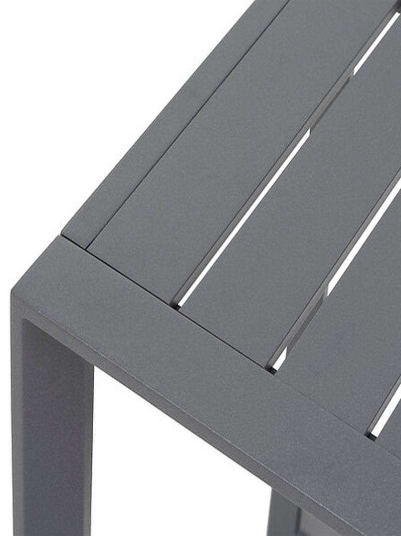 Table de jardin d'appoint carrée en aluminium EVASION Gris foncé - Kiabi