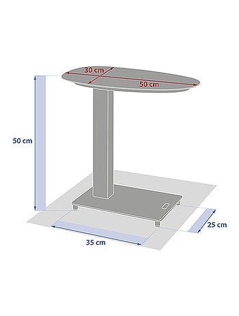 Table de jardin d'appoint en aluminium VENUZIA