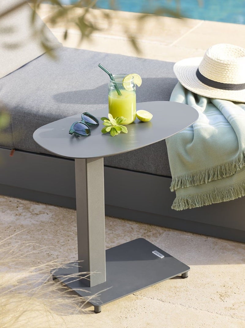 Table de jardin d'appoint en aluminium VENUZIA Gris foncé - Kiabi
