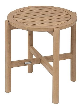 Table de jardin d'appoint ronde en bois DEONA