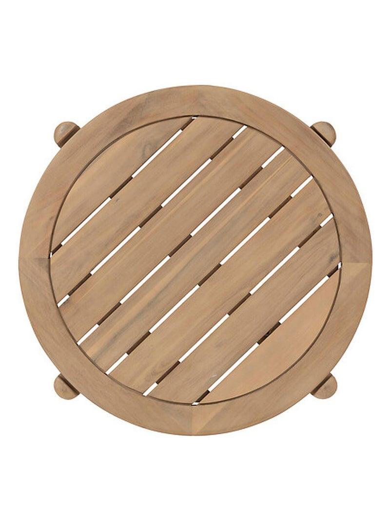 Table de jardin d'appoint ronde en bois DEONA Marron - Kiabi
