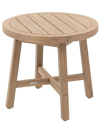 Table de jardin d'appoint ronde en bois PAPOUASIE