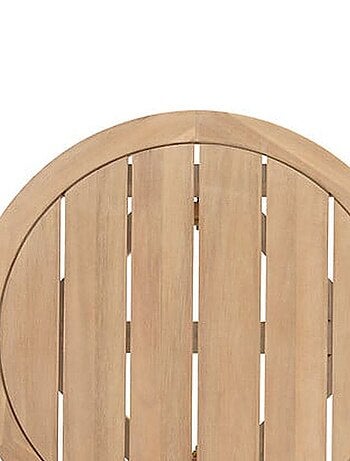 Table de jardin d'appoint ronde en bois PAPOUASIE