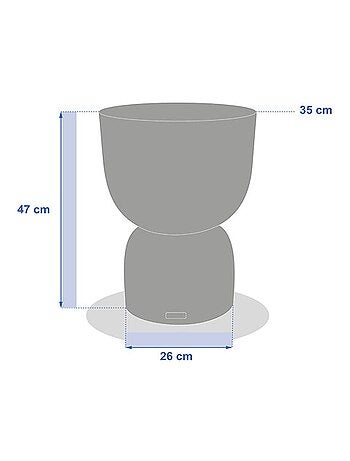 Table de jardin d'appoint ronde en ciment effet terrazzo TIMANDRA