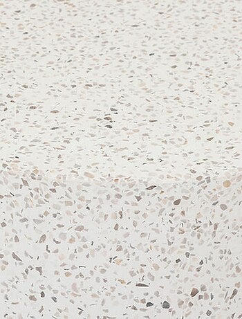 Table de jardin d'appoint ronde en ciment effet terrazzo TIMANDRA