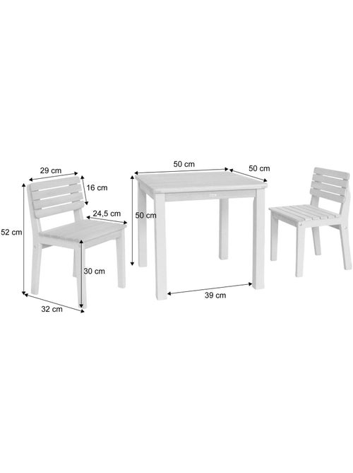 Table de jardin enfant intérieur/extérieur bois d'acacia + 2 assises caroline - Kiabi Table de jardin enfant intérieur/extérieur bois d'acacia + 2 assises caroline - Kiabi