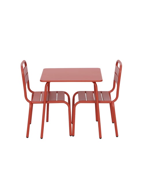 Table de jardin enfant métal + 2 assises - Kiabi