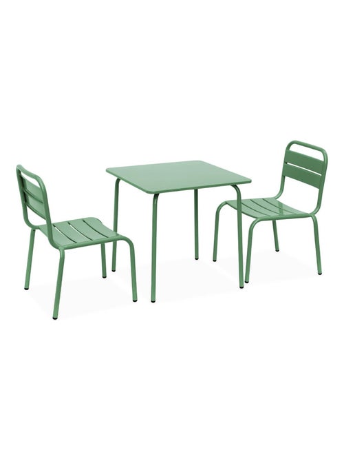 Table de jardin enfant métal 2 chaises - Kiabi