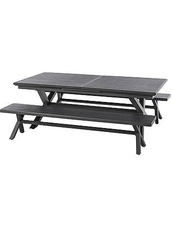 Table de jardin extensible 12 places en aluminium AXIOME
