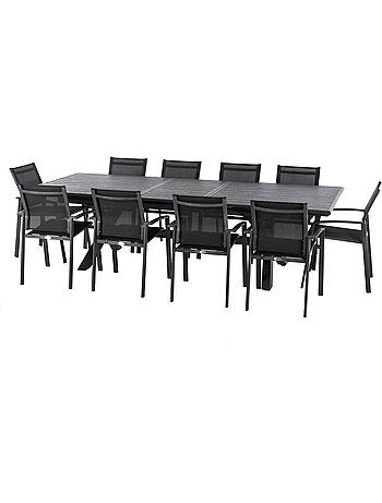 Table de jardin extensible 12 places en aluminium AXIOME