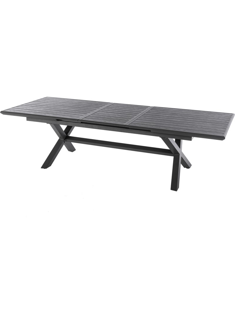Table de jardin extensible 10 places en aluminium AXIOME Gris foncé - Kiabi