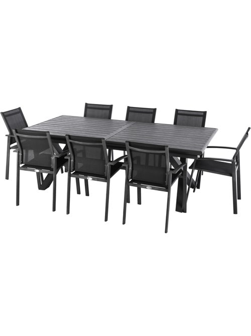 Table de jardin extensible 10 places en aluminium AXIOME - Kiabi Table de jardin extensible 10 places en aluminium AXIOME - Kiabi