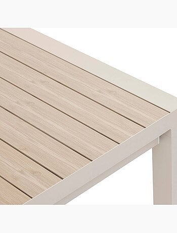 Table de jardin extensible 10 places en aluminium effet bois ÉVASION