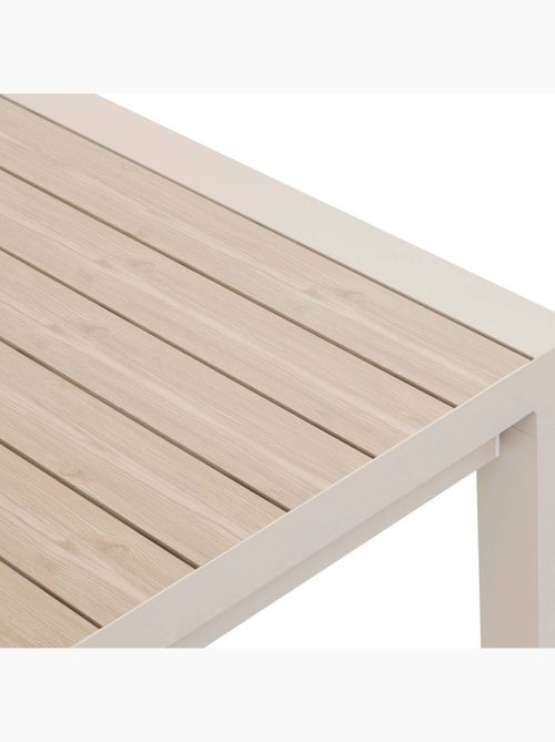Table de jardin extensible 10 places en aluminium effet bois ÉVASION - Kiabi
