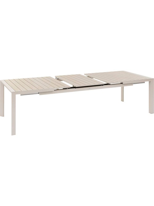 Table de jardin extensible 10 places en aluminium effet bois ÉVASION - Kiabi