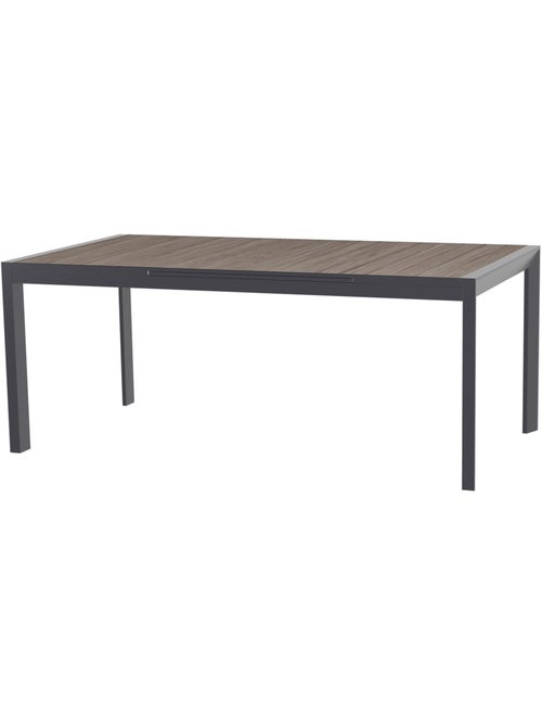 Table de jardin extensible 10 places en aluminium effet bois ÉVASION - Kiabi Table de jardin extensible 10 places en aluminium effet bois ÉVASION - Kiabi