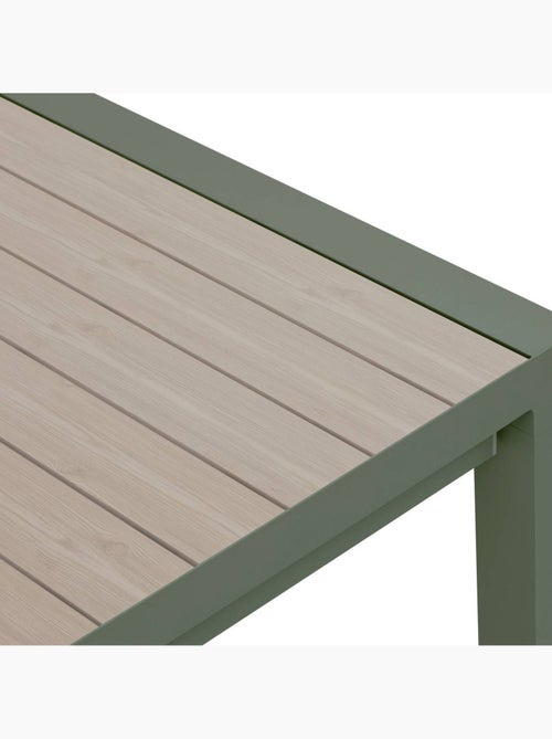 Table de jardin extensible 10 places en aluminium effet bois ÉVASION - Kiabi Table de jardin extensible 10 places en aluminium effet bois ÉVASION - Kiabi