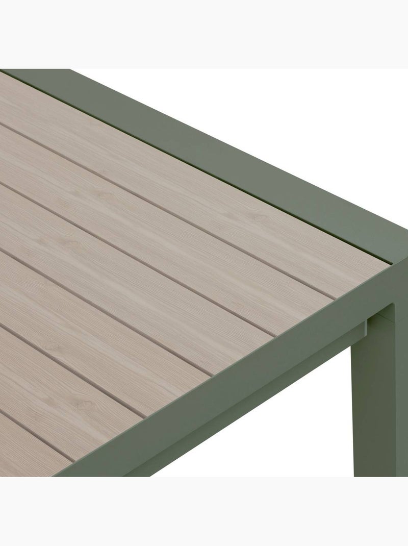 Table de jardin extensible 10 places en aluminium effet bois ÉVASION Lin - Kiabi