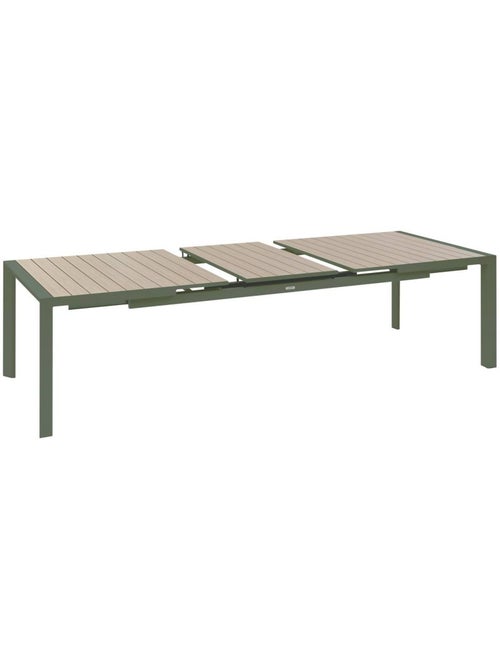 Table de jardin extensible 10 places en aluminium effet bois ÉVASION - Kiabi Table de jardin extensible 10 places en aluminium effet bois ÉVASION - Kiabi