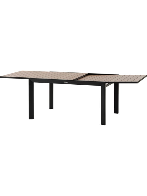 Table de jardin extensible 10 places en aluminium effet bois ÉVASION - Kiabi Table de jardin extensible 10 places en aluminium effet bois ÉVASION - Kiabi