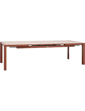 Table de jardin extensible 10 places en aluminium effet bois ÉVASION