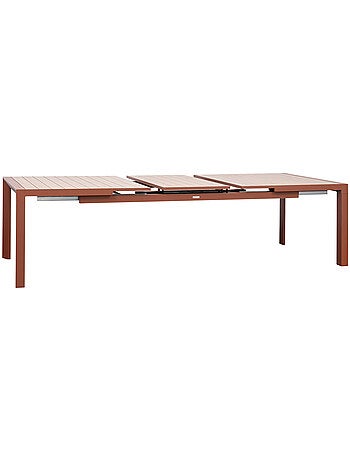 Table de jardin extensible 10 places en aluminium effet bois ÉVASION