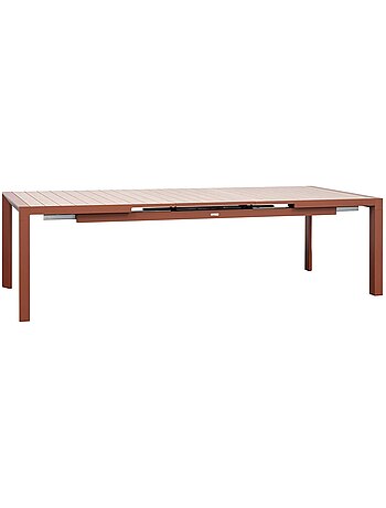 Table de jardin extensible 10 places en aluminium effet bois ÉVASION