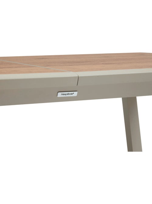 Table de jardin extensible 10 places en aluminium et verre effet bois PAVANE - Kiabi Table de jardin extensible 10 places en aluminium et verre effet bois PAVANE - Kiabi