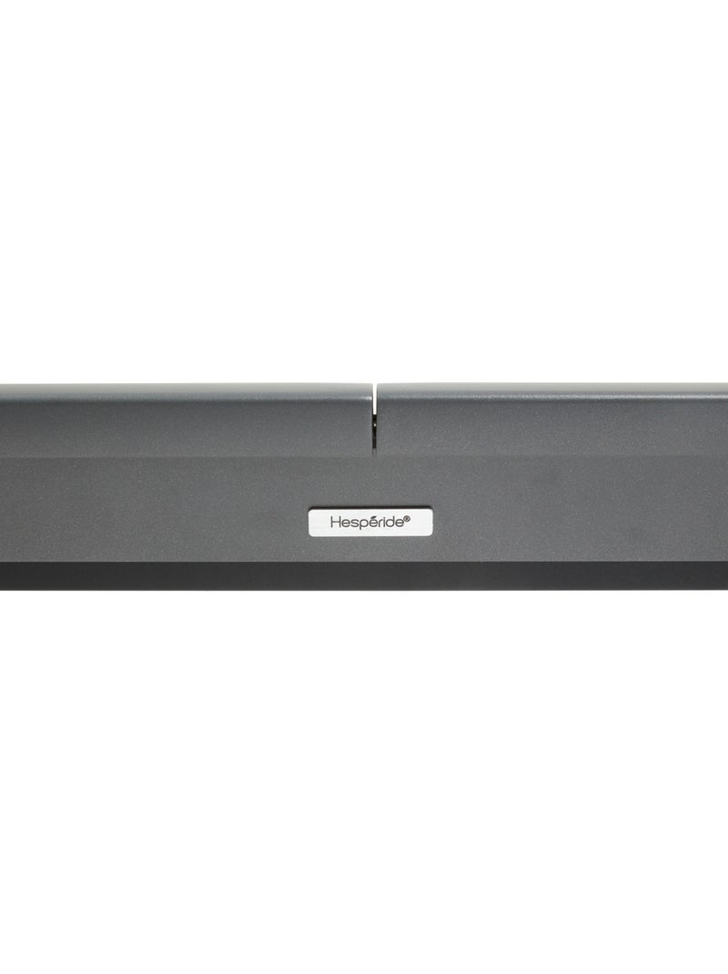 Table de jardin extensible 10 places en aluminium et verre effet bois PAVANE gris anthracite - Kiabi