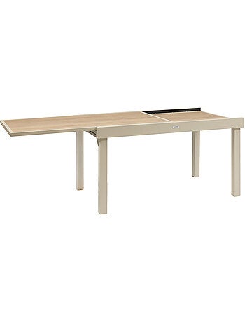 Table de jardin extensible 10 places en aluminium et verre PIAZZA