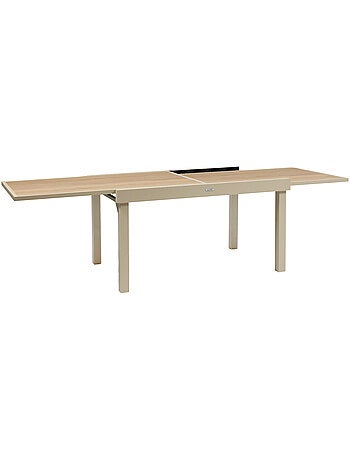 Table de jardin extensible 10 places en aluminium et verre PIAZZA