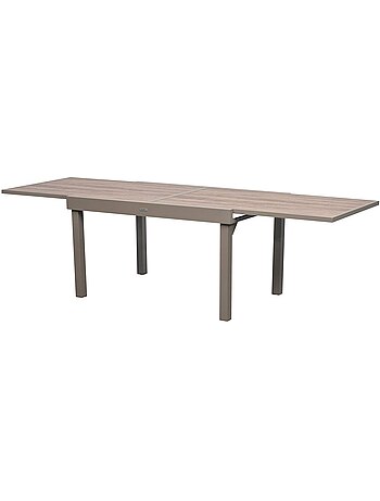 Table de jardin extensible 10 places en aluminium et verre PIAZZA