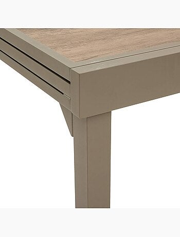 Table de jardin extensible 10 places en aluminium et verre PIAZZA