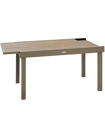 Table de jardin extensible 10 places en aluminium et verre PIAZZA