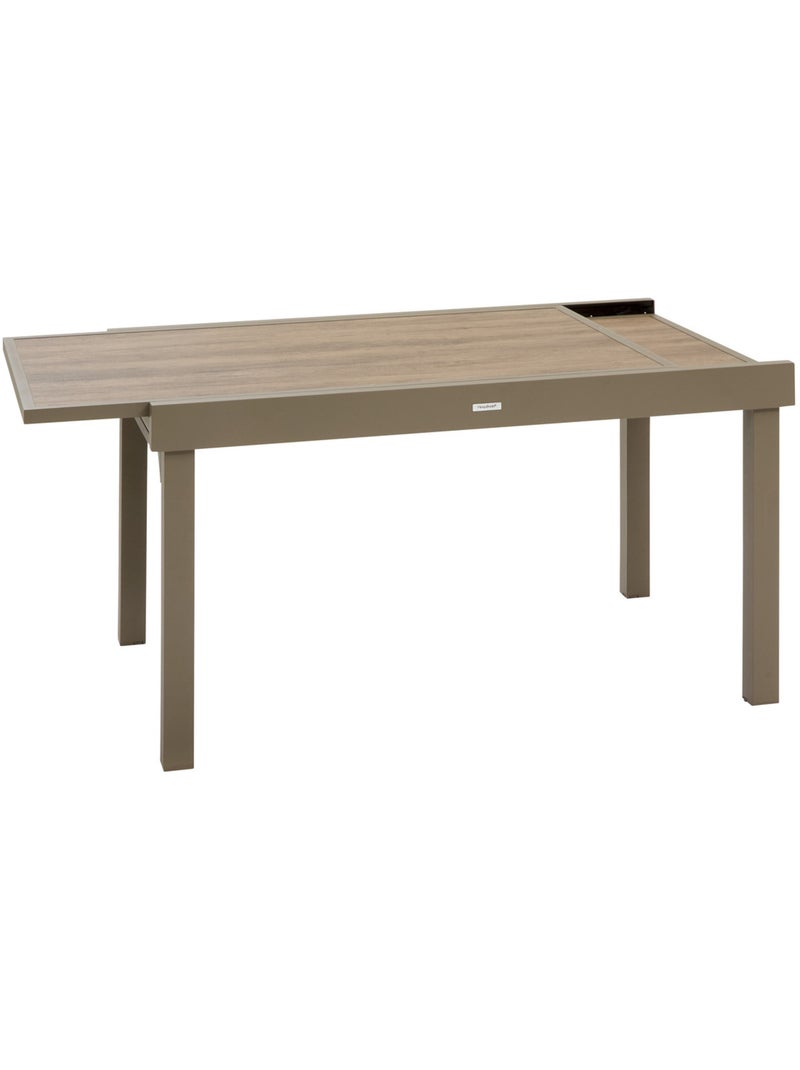 Table de jardin extensible 10 places en aluminium et verre PIAZZA Marron - Kiabi