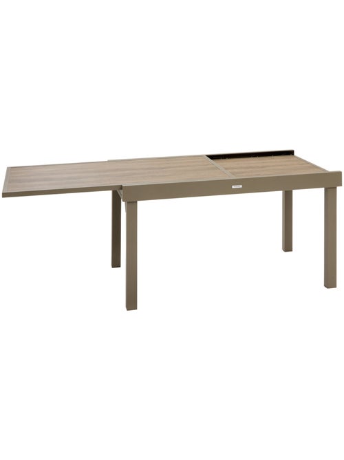 Table de jardin extensible 10 places en aluminium et verre PIAZZA - Kiabi Table de jardin extensible 10 places en aluminium et verre PIAZZA - Kiabi