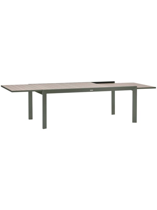 Table de jardin extensible 12 places en aluminium effet bois ÉVASION - Kiabi