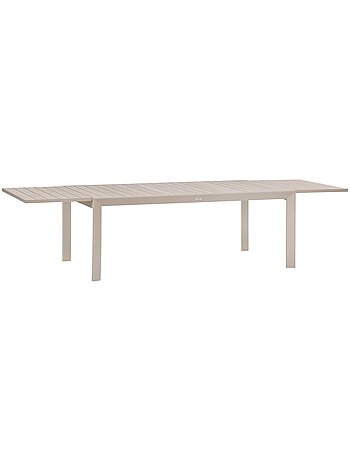 Table de jardin extensible 12 places en aluminium effet bois ÉVASION