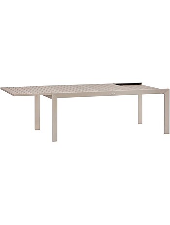 Table de jardin extensible 12 places en aluminium effet bois ÉVASION