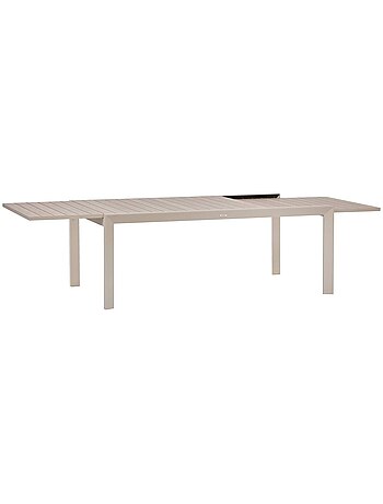 Table de jardin extensible 12 places en aluminium effet bois ÉVASION