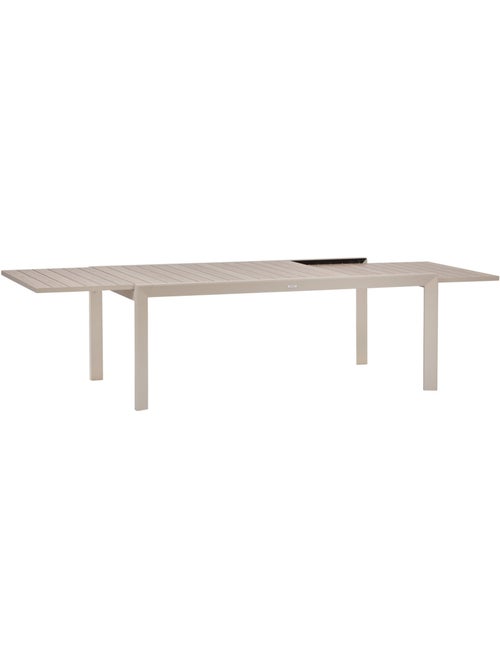 Table de jardin extensible 12 places en aluminium effet bois ÉVASION - Kiabi Table de jardin extensible 12 places en aluminium effet bois ÉVASION - Kiabi