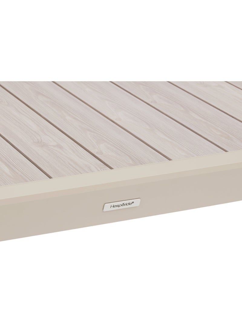 Table de jardin extensible 12 places en aluminium effet bois ÉVASION Lin - Kiabi
