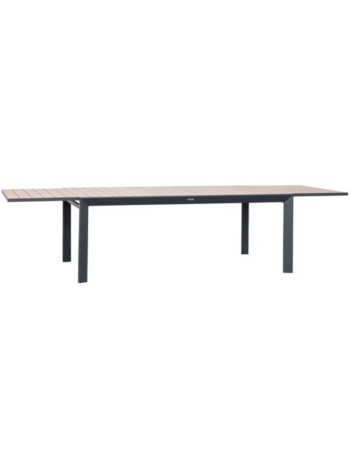 Table de jardin extensible 12 places en aluminium effet bois ÉVASION - Kiabi Table de jardin extensible 12 places en aluminium effet bois ÉVASION - Kiabi