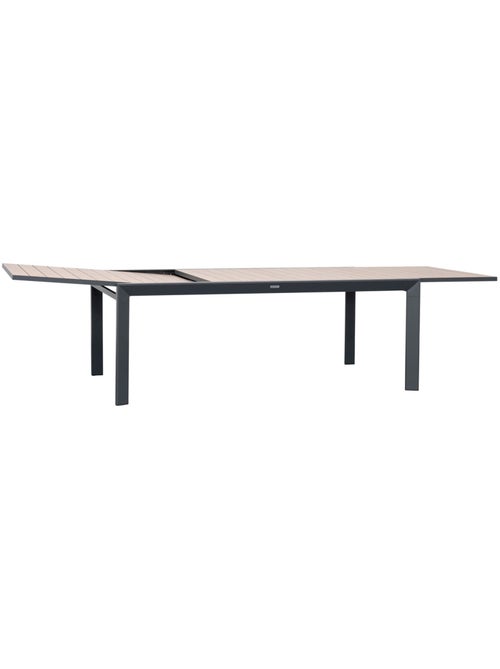 Table de jardin extensible 12 places en aluminium effet bois ÉVASION - Kiabi Table de jardin extensible 12 places en aluminium effet bois ÉVASION - Kiabi