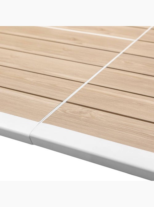 Table de jardin extensible 12 places en aluminium effet bois PAVANE - Kiabi