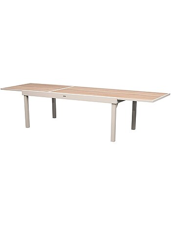 Table de jardin extensible 12 places en aluminium et verre PIAZZA