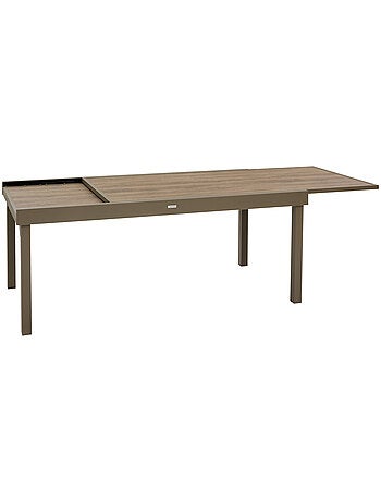 Table de jardin extensible 12 places en aluminium et verre PIAZZA